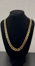 •	Solid 10K Gold Cuban Curb Link Chain, 8mm × 22”