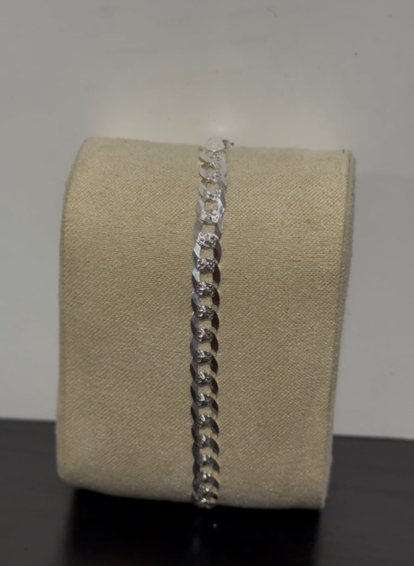 3.5mm Solid 925 Sterling Silver Cuban style Bracelet