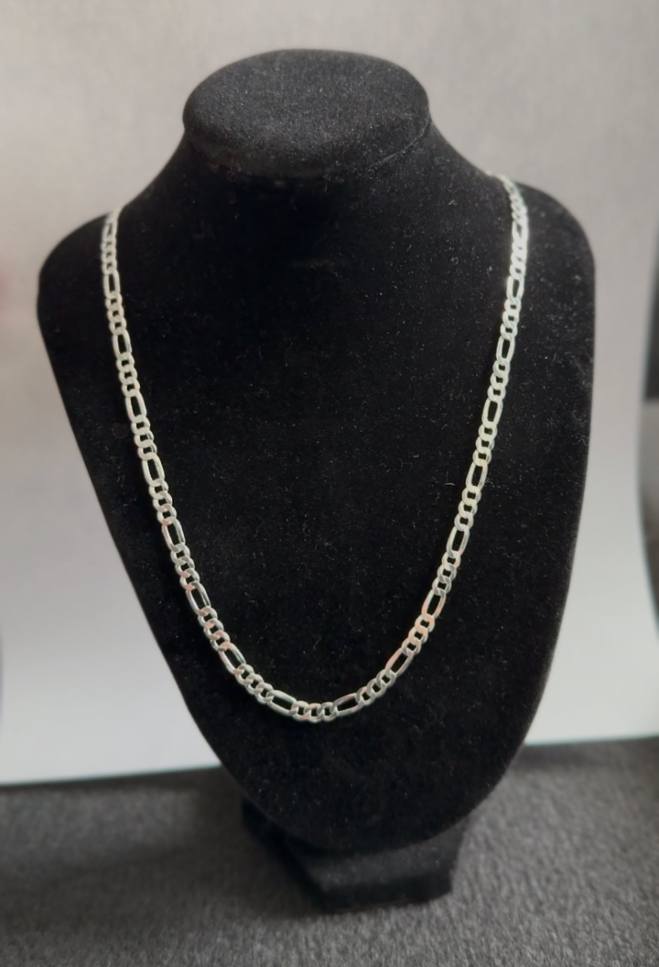 925 Sterling Silver Figaro Chain – 3mm | 22” | 12g