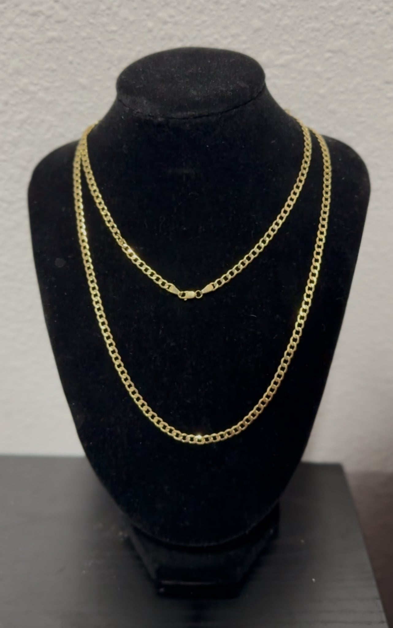 3.5mm 10K Gold Cuban Link Chain – 30 Inch