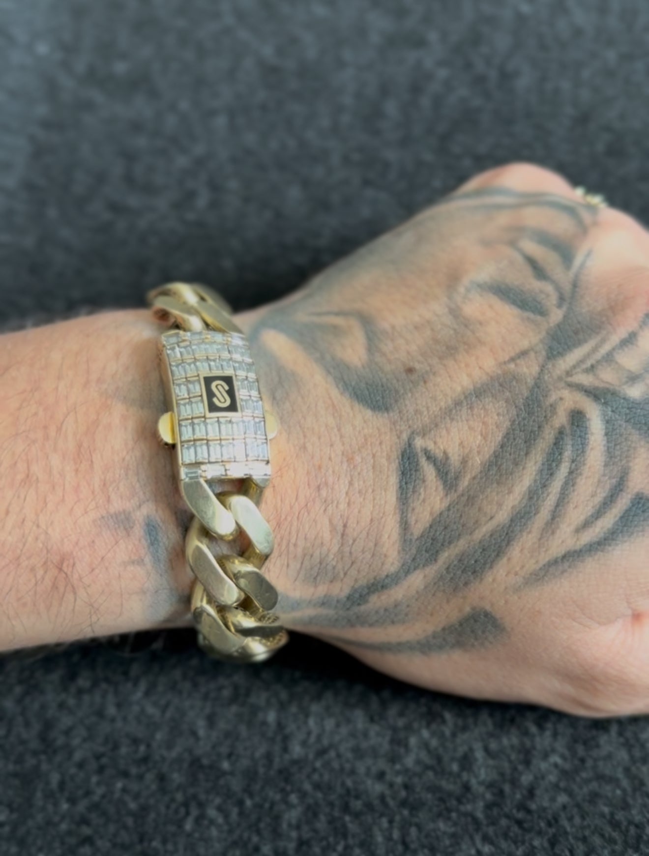 Monaco 10k mens bracelet 14mm