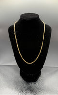 10K Yellow Gold Rope Chain Necklace – 16” 2mm Hollow Lightweight (4.1g)
